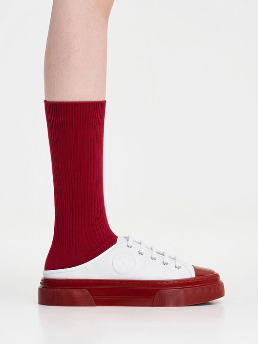Zapatillas deportivas Kay slip-on bicolor, Rojo, hi-res