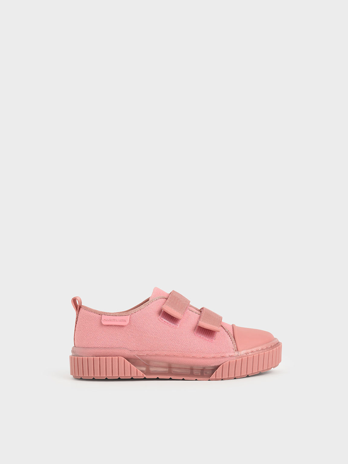 Girls' Organic Cotton Sneakers, Pink, hi-res