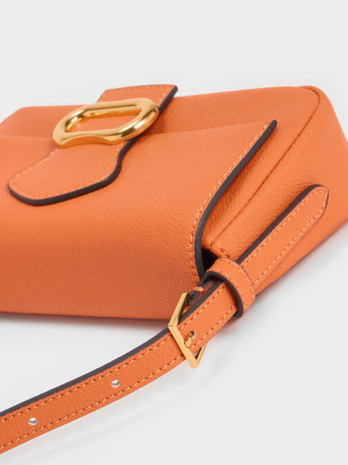 Daki Belted Shoulder Bag, Orange, hi-res