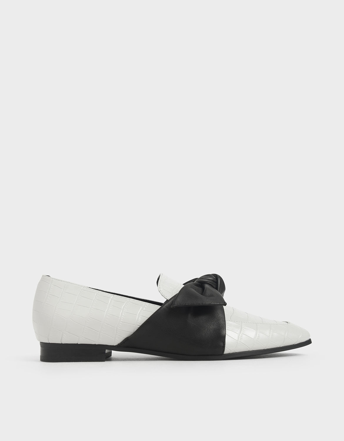white croc loafers