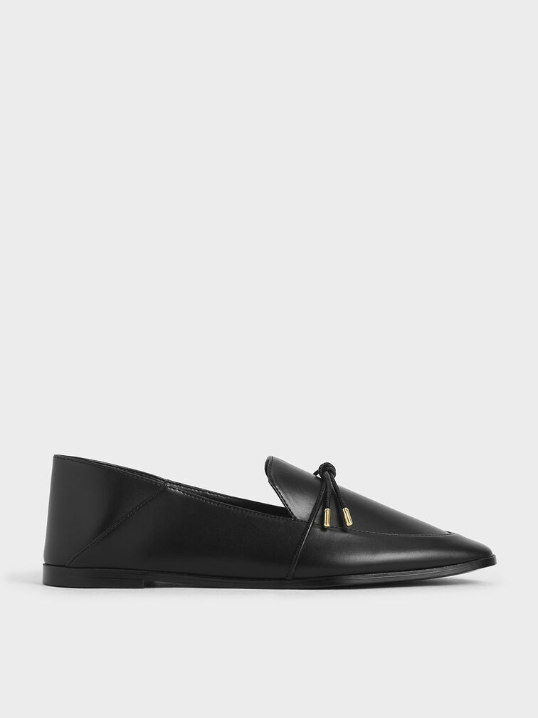 Bow-Tie Loafers, Black, hi-res