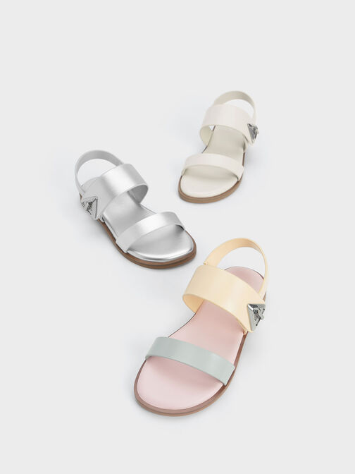 Sandales à détail métallique Trice - Enfant, Argent, hi-res