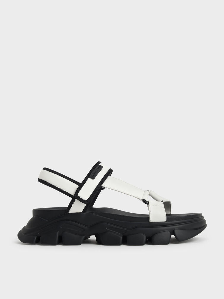 Dash Chunky Sandals, White, hi-res