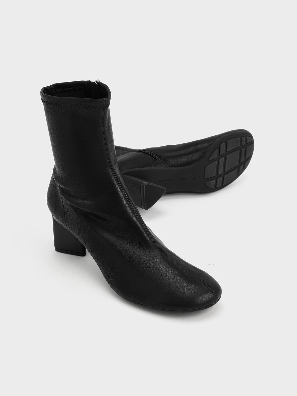 Blade Heel Ankle Boots, Black, hi-res