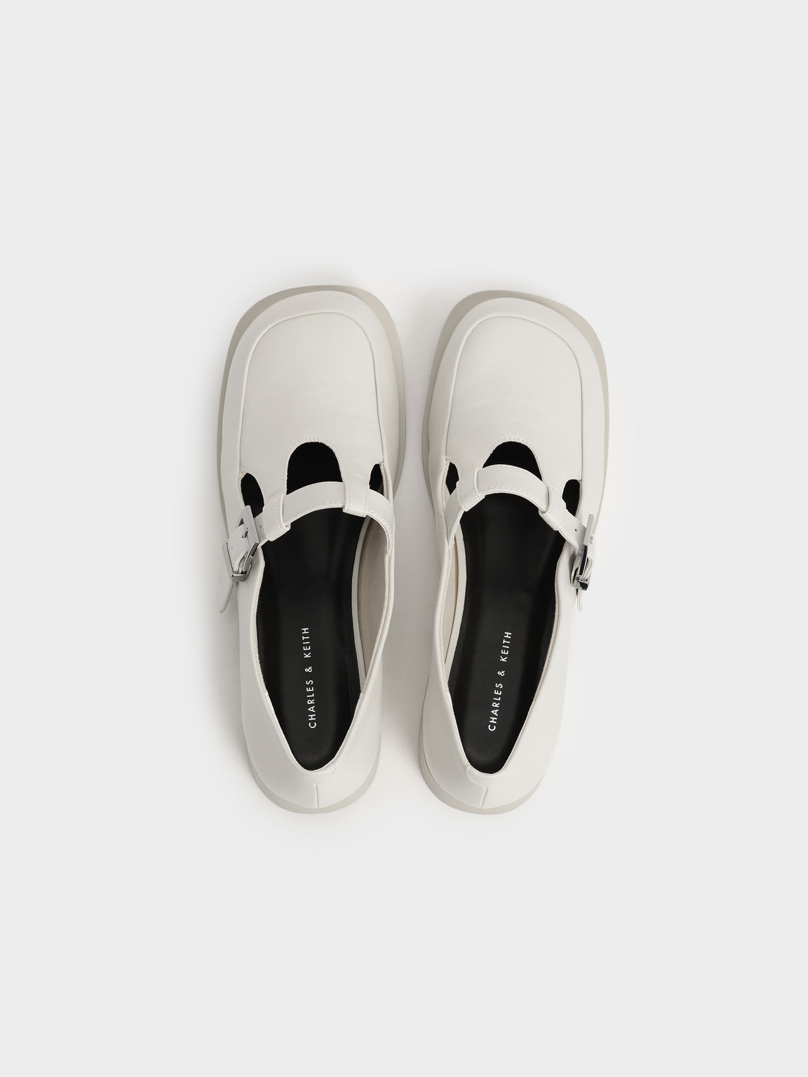 Mary Jane Buckle Loafers, Chalk, hi-res