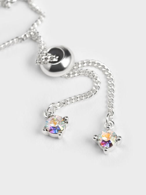 Star Motif Crystal-Embellished Bracelet, Silver, hi-res