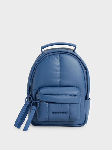 Puffy Backpack, Blue, hi-res