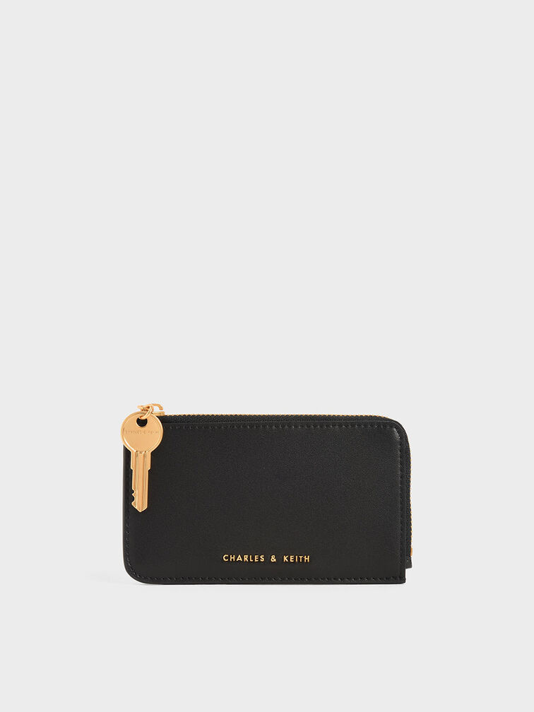Zip Around Mini Wallet, Black, hi-res