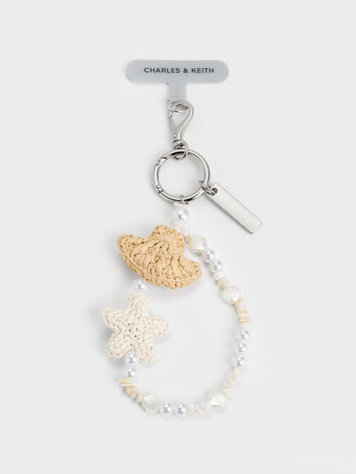 Charm en crochet avec anse perl&eacute;e, Multicolore, hi-res