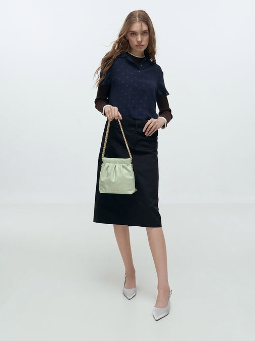 Zwei-Wege-Rucksack mit doppeltem Kettengriff, Minzgr&uuml;n, hi-res