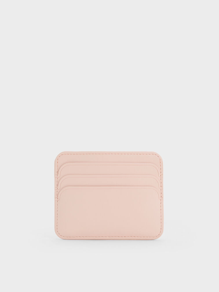 Cleo Two-Tone Quilted Card Holder, Soft Pink, hi-res