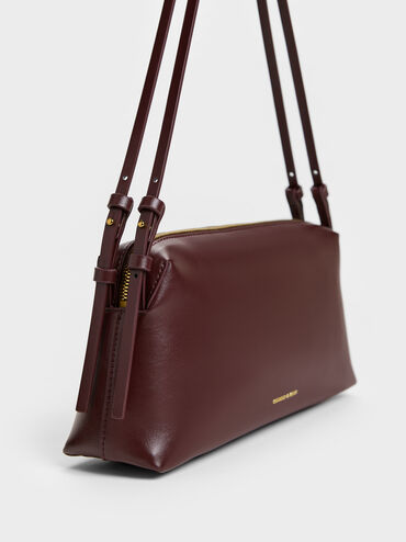 Deyna Double-Strap Shoulder Bag, Wineberry Red, hi-res