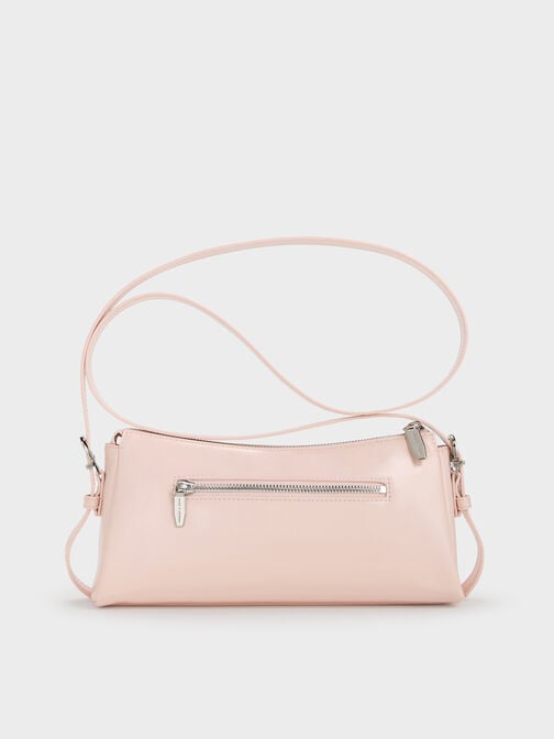 Rachel Front-Pocket Chain Shoulder Bag, Soft Pink, hi-res