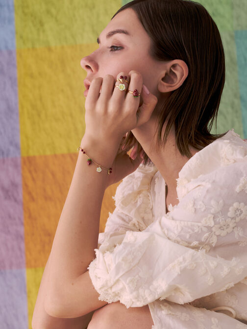 Francie Strawberry Ring, Gold, hi-res