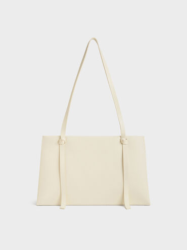 Borsa tote geometrica Midori, Crema, hi-res
