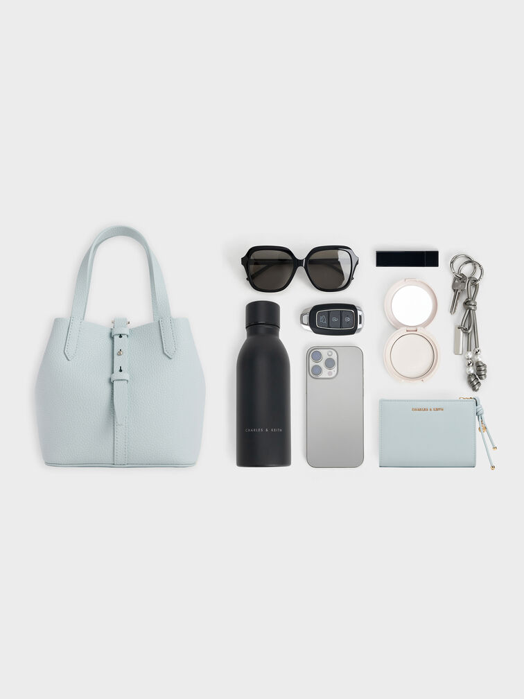 Sac seau ceintur&eacute; Beryl, bleu layette, hi-res