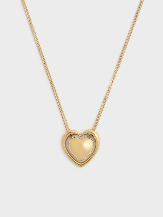 Collana con cuore Annalise, Oro, hi-res