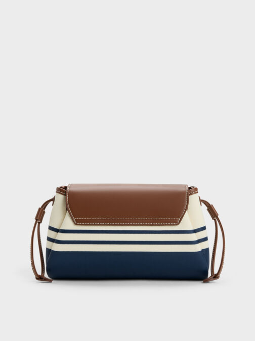 Hanya Gestreifte Canvas-Tasche mit Tragegriff, Multi, hi-res