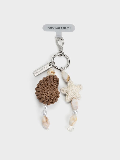 Charm crochet coquillages et perles, Multicolore, hi-res