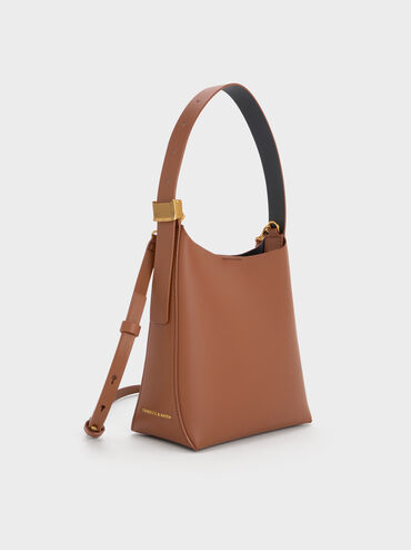 Edna Bucket Bag, Chocolate, hi-res