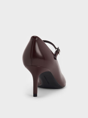 Sapatos com Biqueira Pontiaguda e Salto Agulha, Grená, hi-res