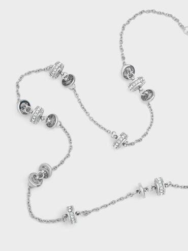 Hermione Crystal Choker Necklace, Silver, hi-res