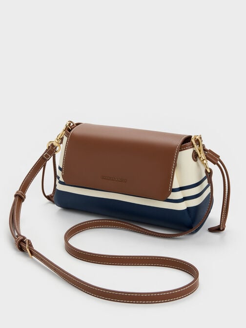 Hanya Gestreifte Canvas-Tasche mit Tragegriff, Multi, hi-res