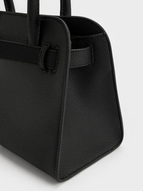 Sac cabas ceintur&eacute; Aubrielle, Noir, hi-res