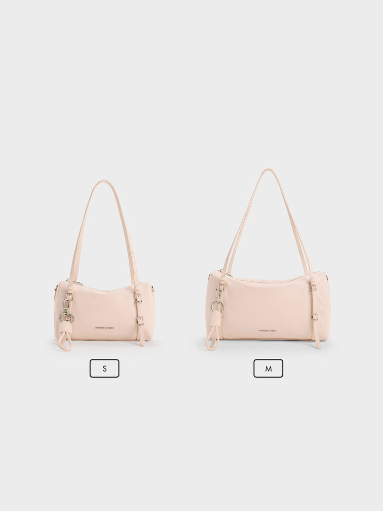 Mini sac port&eacute; &eacute;paule Levy en nylon, Rose doux, hi-res