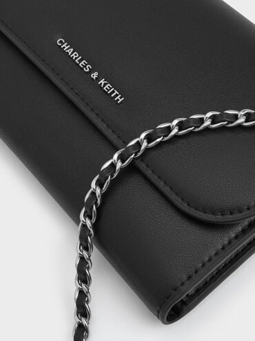 Octavia Front Flap Long Wallet, Noir, hi-res