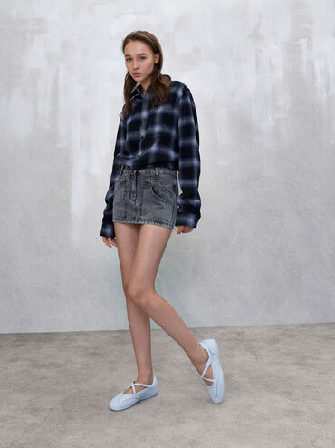 Mika Crossover Mary Jane Sneakers, Light Blue, hi-res