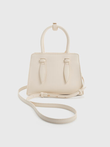 Allyn Structured Trapeze Tote Bag, Cream, hi-res
