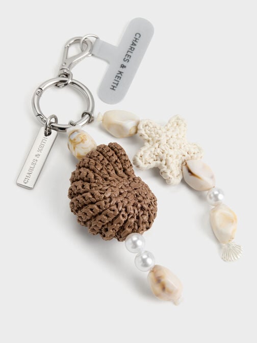 Charm crochet coquillages et perles, Multicolore, hi-res