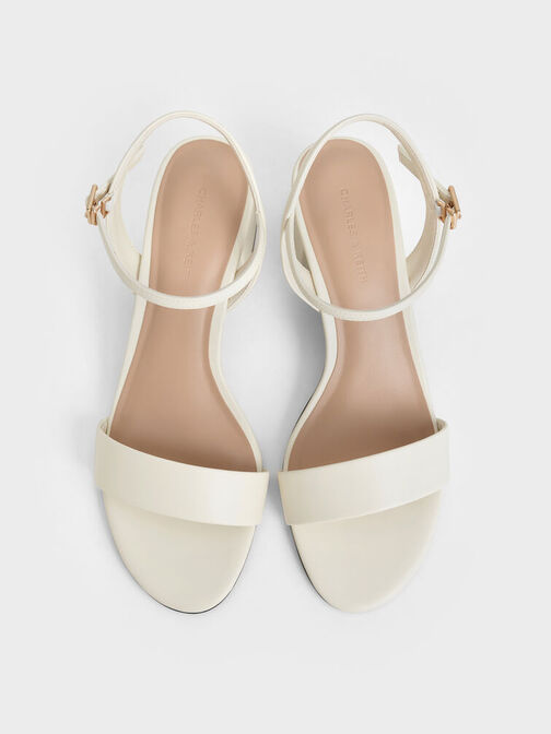 Sylva sandalen met blokhak, Krijt, hi-res