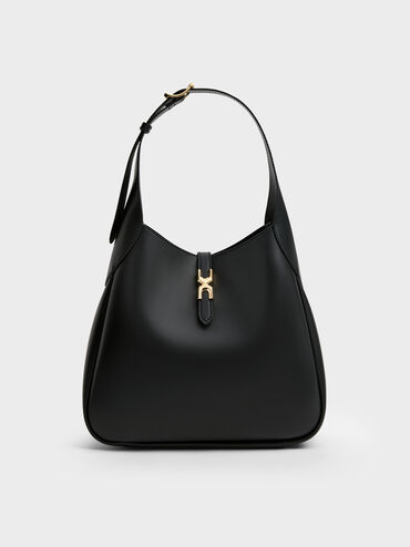 Adalyn Hobo Bag, Black, hi-res