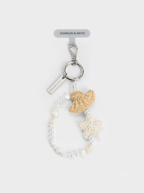 Charm en crochet avec anse perl&eacute;e, Multicolore, hi-res