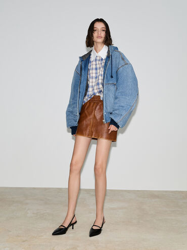 Czółenka Helena z perłową klamrą i niskim obcasem, Black Box, hi-res