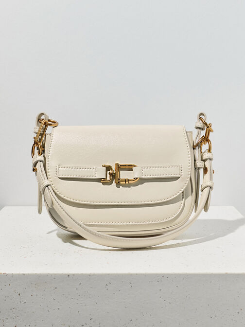 Gwynne Metallic-Accent Crossbody Bag, Cream, hi-res