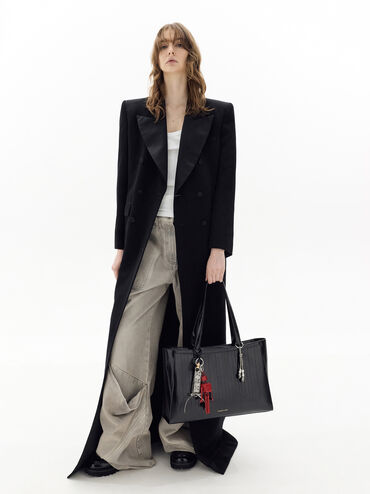 Ivette Woven Robot Bag Charm, Equestrian Red, hi-res