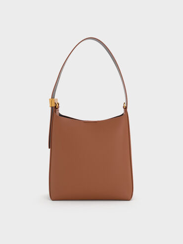 Edna Bucket Bag, Chocolate, hi-res
