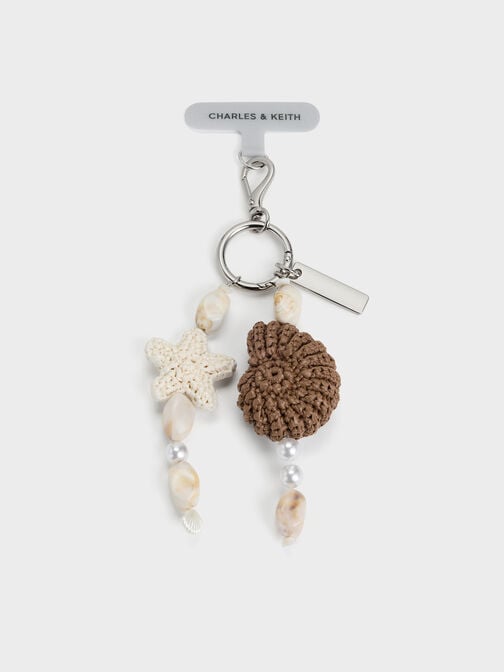 Charm crochet coquillages et perles, Multicolore, hi-res