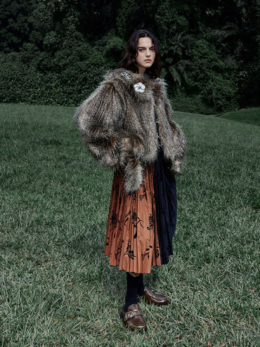 Kirke Buckle-Strap Flatform Mules, Dark Brown, hi-res