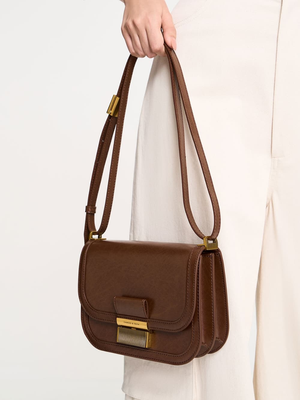 Women's dark brown Charlot bag - CHARLES & KEITH