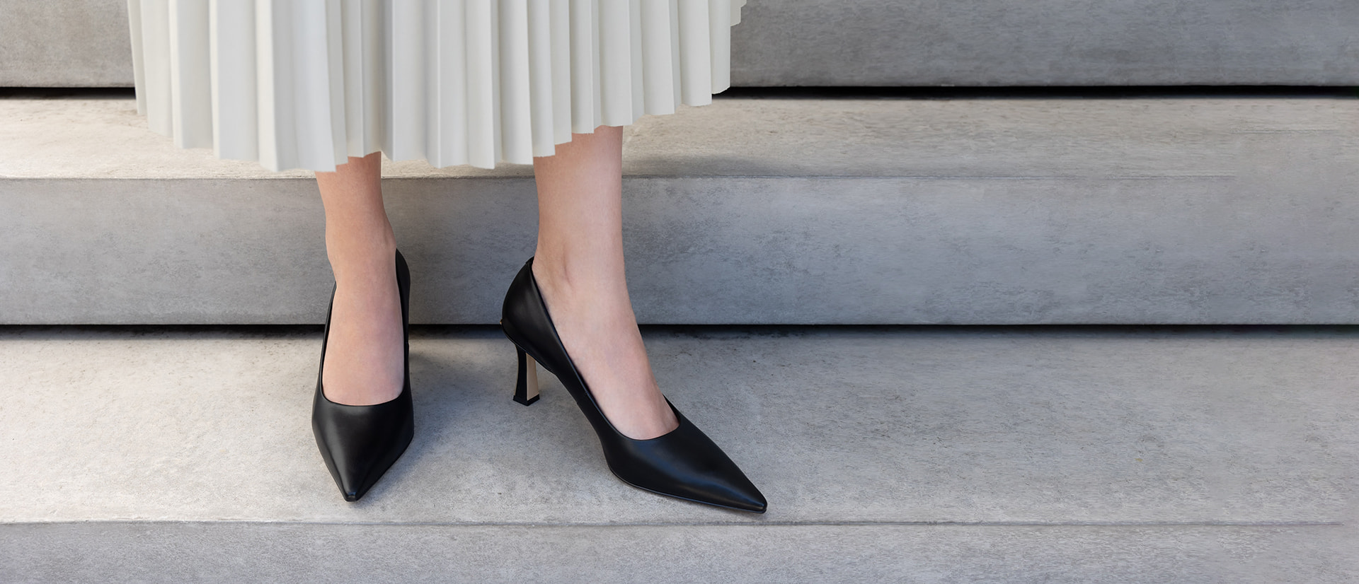 Women's flare heel pointed-toe pumps in  - CHARLES & KEITH