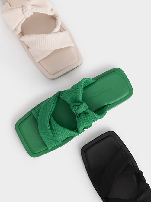 Recycled Polyester Bow Crossover Slides