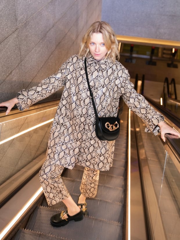 Women’s chain link T-bar Mary Janes and Layla chain link crossbody bag, as seen on Pernille Rosenkilde - CHARLES & KEITH