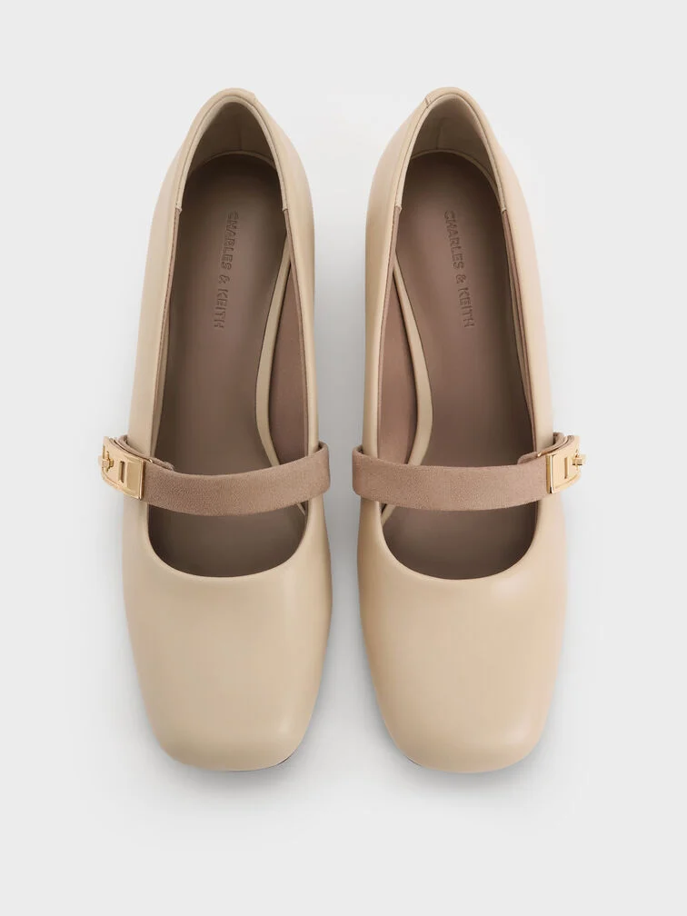 Mary Jane Pumps in neutralem Ton, eine vielseitige Ergänzung für Deine Schuh-Kapsel.