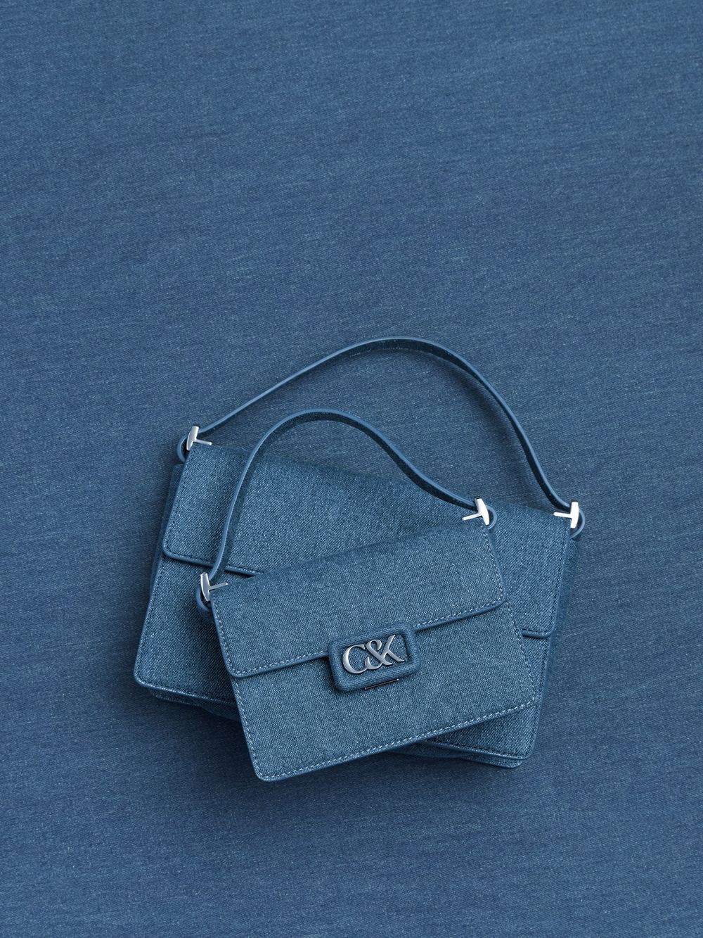 Women’s Denim Blue Boxy Bag - CHARLES & KEITH