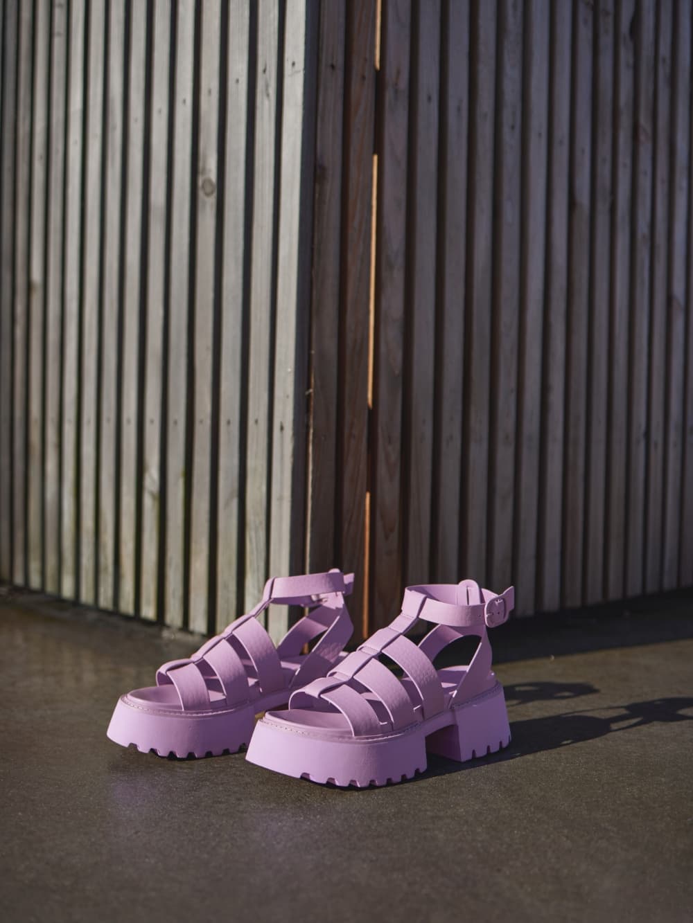 Women’s lilac Nadine gladiator platform sandals - CHARLES & KEITH