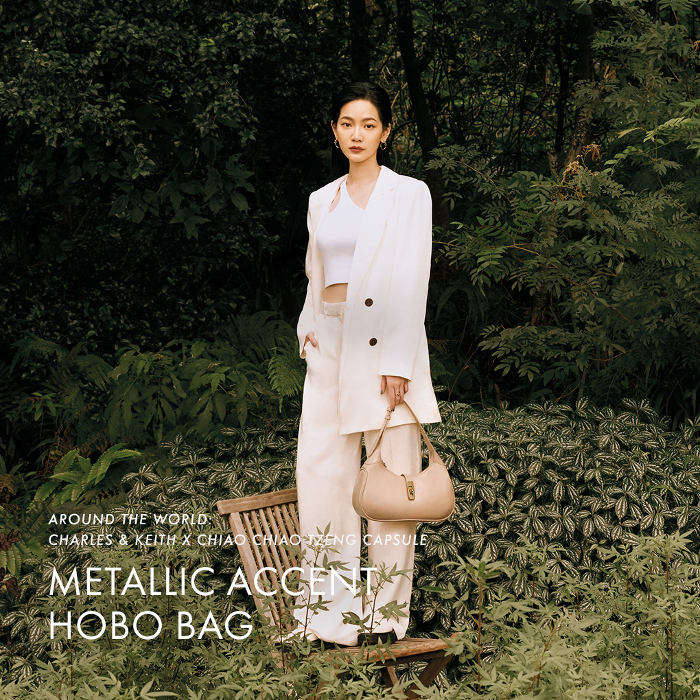 Women’s metallic accent hobo bag  - CHARLES & KEITH